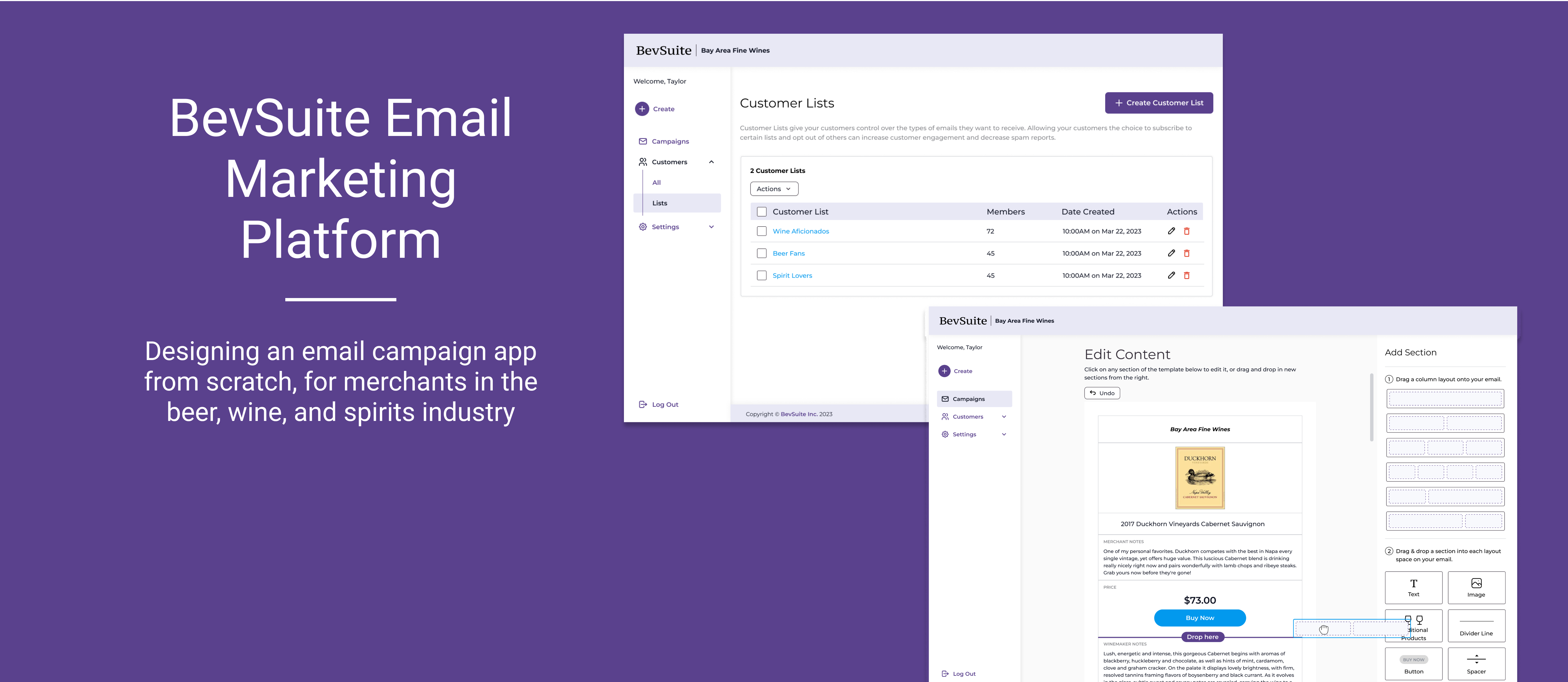 email marketing platform design