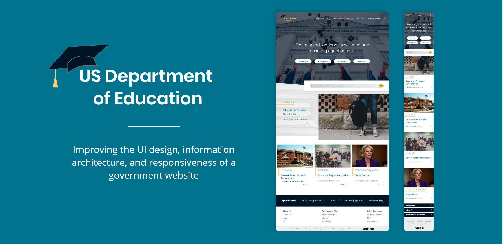 US Department of Education Website Redesign